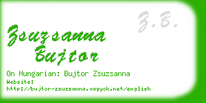 zsuzsanna bujtor business card